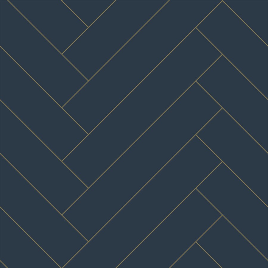 Geometrická vliesová tapeta na zeď, modro-zlatá, 139309, Bloom, Esta Home