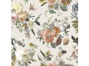 Krem vliesová květinová tapeta na zeď, 139544, Vintage Flowers, Esta Home