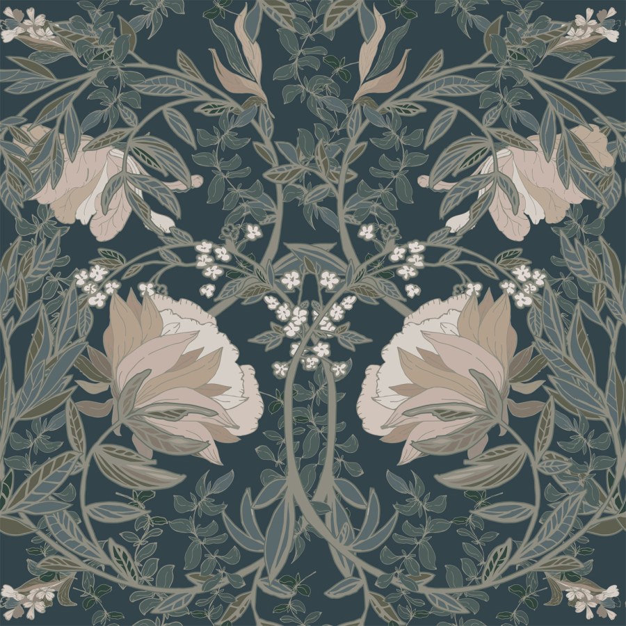 Secesní vliesová květinová tapeta na zeď, 139421, Vintage Flowers, Esta Home Secesní vliesová květinová tapeta na zeď, 139421, Vintage Flowers, Esta Home