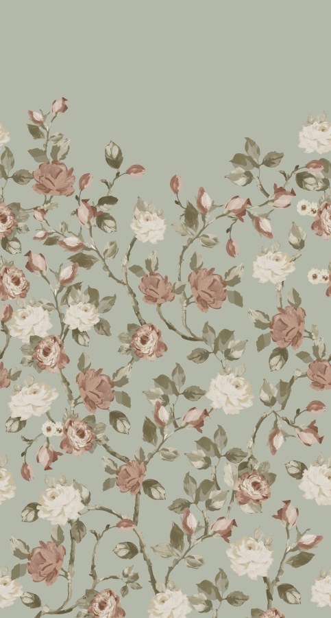 Flisová fototapeta na zeď, růže, 159213, Vintage Flowers, Esta Home Flisová fototapeta na zeď, růže, 159213, Vintage Flowers, Esta Home