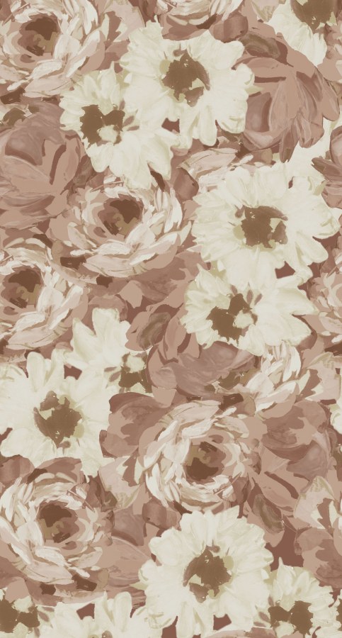 Flisová květinová fototapeta na zeď, 159209, Vintage Flowers, Esta Home