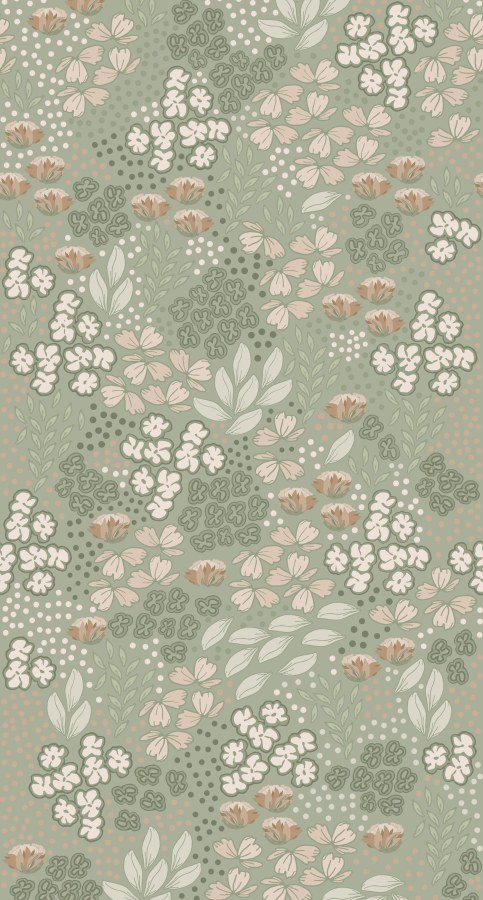 Flisová květinová fototapeta na zeď, 159212, Vintage Flowers, Esta Home