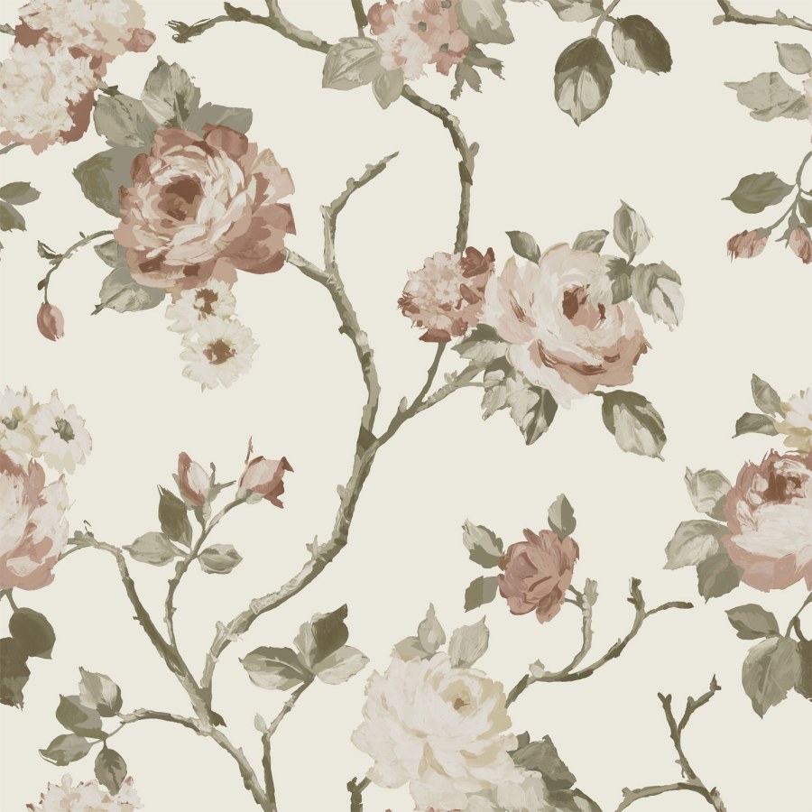 Flisová květinová tapeta na zeď, 139406, Vintage Flowers, Esta Home Flisová květinová tapeta na zeď, 139406, Vintage Flowers, Esta Home