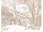 Flisová obrazová tapeta Les, lesní zvířátka 159064, 350 x 279 cm, Forest Friends, Esta