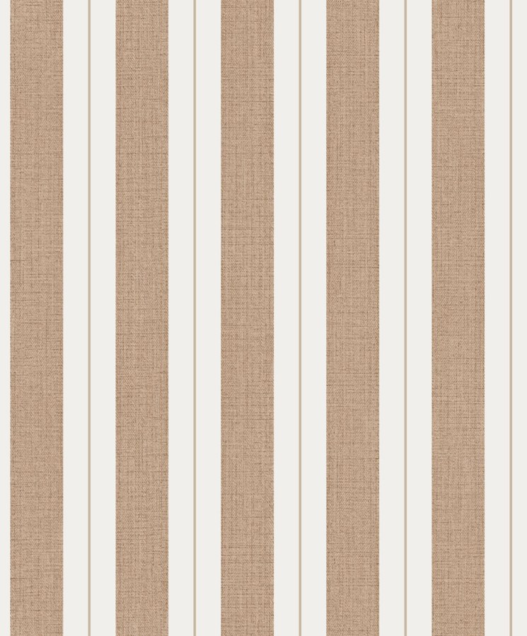 Vliesová tapeta na zeď s pruhy, hnědo-oranžová, krémová, imitace denimové látky, N05608, Concept, Ugépa