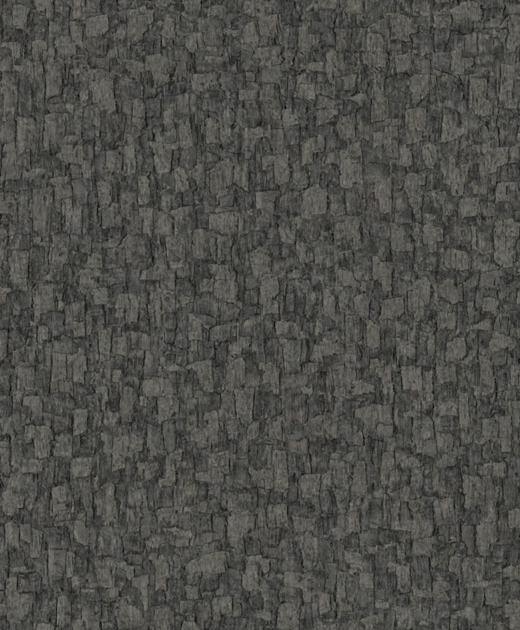 Vliesová tapeta na zeď, šedo-černá, imitace kůry stromů, SF1007, Surfaces, Grandeco