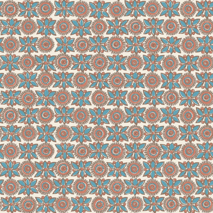 Tapety Yara - Borastapeter - Květinová vliesová tapeta na zeď, hnědá, modrá, 1383, Scandinavian Designers, Borastapeter Květinová vliesová tapeta na zeď, hnědá, modrá, 1383, Scandinavian Designers, Borastapeter - Borastapeter