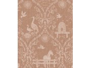 Oranžová vliesová tapeta na zeď, zvířata, květiny, 363132, Tiny Treasures, Eijffinger Tapety Yara - Eijffinger