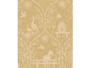 Žlutá vliesová tapeta na zeď, zvířata, květiny, 363131, Tiny Treasures, Eijffinger