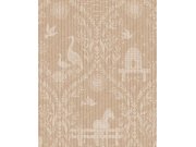 Hnědá vliesová tapeta na zeď, zvířata, květiny, 363130, Tiny Treasures, Eijffinger