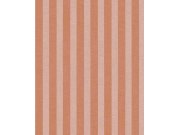 Vliesová tapeta na zeď, oranžová, růžová, imitace pruhované látky, 363158, Tiny Treasures, Eijffinger