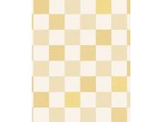 Vliesová tapeta na zeď, žlutá, krémová, imitace kostkované látky, 363146, Tiny Treasures, Eijffinger
