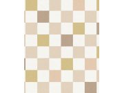 Vliesová tapeta na zeď, růžová, béžová, imitace kostkované látky, 363145, Tiny Treasures, Eijffinger