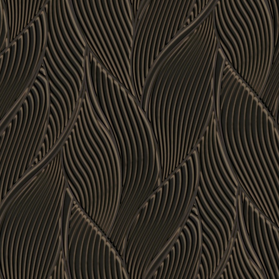 Tapety Yara - Trussardi - Luxusní hnědá vliesová tapeta na zeď, listy, Z18909 ROZBALENO Luxusní hnědá vliesová tapeta na zeď, listy, Z18909 ROZBALENO - Trussardi