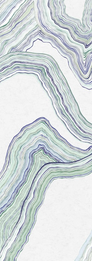 Abstraktní vliesová obrazová tapeta na zeď, zelená, modrá, Pruhy, DGERO1042-300, Erosion, Masureel Abstraktní vliesová obrazová tapeta na zeď, zelená, modrá, Pruhy, DGERO1042-300, Erosion, Masureel