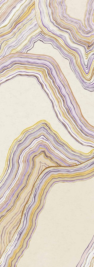 Tapety Yara - Masureel - Abstraktní vliesová obrazová tapeta na zeď, fialová, žlutá, Pruhy, DGERO1032-260, Erosion, Masureel Abstraktní vliesová obrazová tapeta na zeď, fialová, žlutá, Pruhy, DGERO1032-260, Erosion, Masureel - Masureel