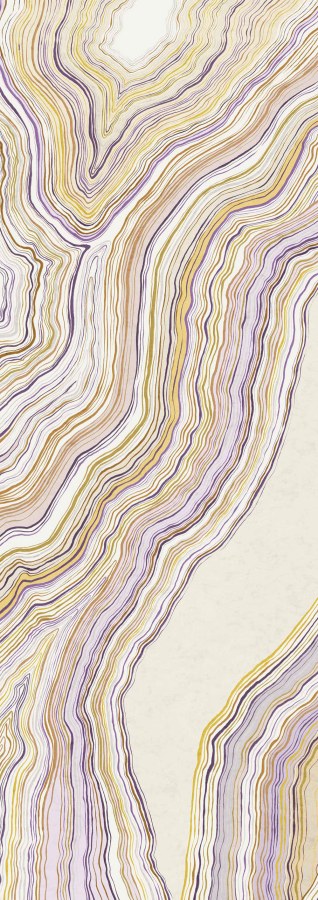 Tapety Yara - Masureel - Abstraktní vliesová obrazová tapeta na zeď, fialová, žlutá, Pruhy, DGERO1031-300, Erosion, Masureel Abstraktní vliesová obrazová tapeta na zeď, fialová, žlutá, Pruhy, DGERO1031-300, Erosion, Masureel - Masureel
