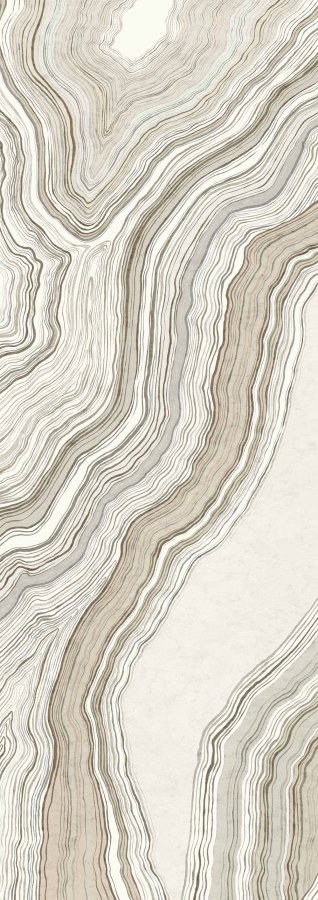 Abstraktní vliesová obrazová tapeta na zeď, šedá, hnědá, Pruhy, DGERO1021-260, Erosion, Masureel