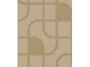 Tapety Yara Eijffinger - Geometrická vliesová tapeta na zeď, hnědá, pruhy, 363264, Calm Crafted, Eijffinger Geometrická vliesová tapeta na zeď, hnědá, pruhy, 363264, Calm Crafted, Eijffinger