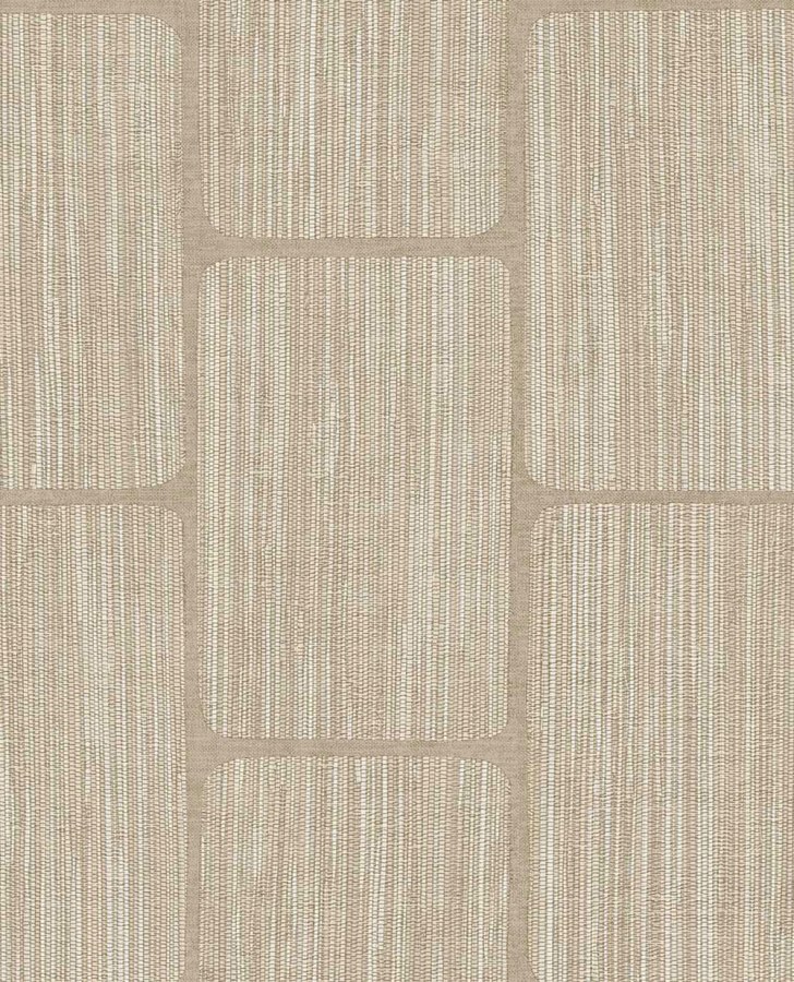 Tapety Yara - Eijffinger - Geometrická vliesová tapeta na zeď, hnědo-béžová, 363255, Calm Crafted, Eijffinger Geometrická vliesová tapeta na zeď, hnědo-béžová, 363255, Calm Crafted, Eijffinger - Eijffinger