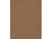 Tapety Yara Eijffinger - Geometrická vliesová tapeta na zeď, hnědo-červená, imitace rohože, 363239, Calm Crafted, Eijffinger Geometrická vliesová tapeta na zeď, hnědo-červená, imitace rohože, 363239, Calm Crafted, Eijffinger