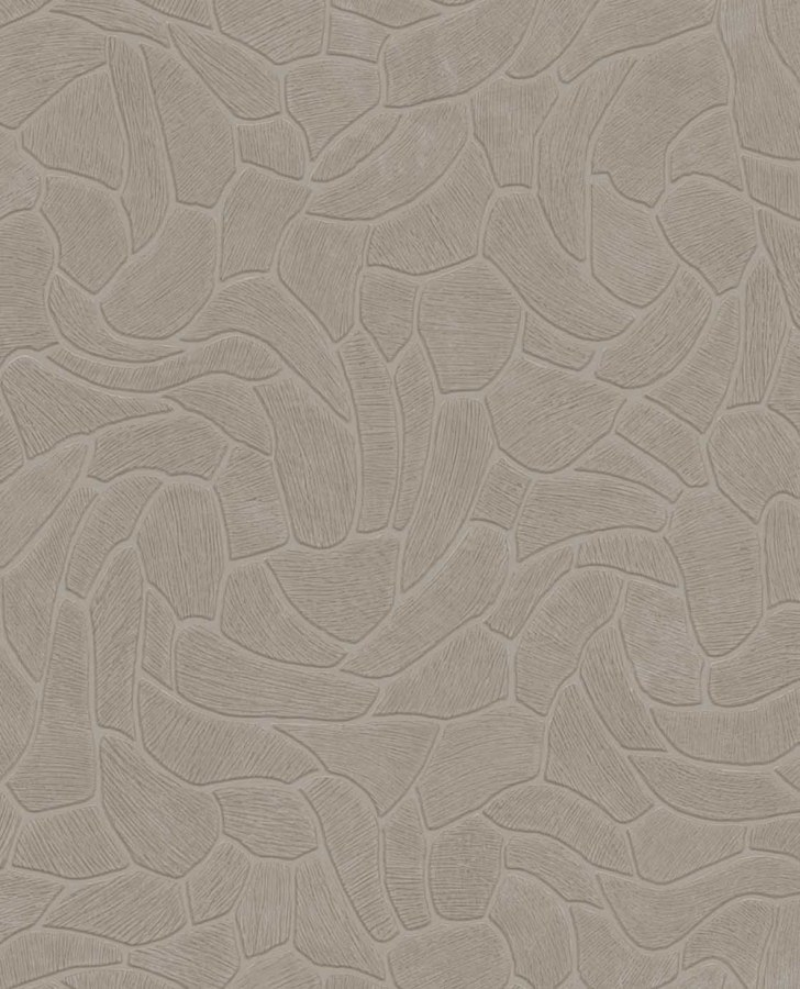 Tapety Yara - Eijffinger - Geometrická vliesová tapeta na zeď, šedo-hnědá, kámen, 363216, Calm Crafted, Eijffinger Geometrická vliesová tapeta na zeď, šedo-hnědá, kámen, 363216, Calm Crafted, Eijffinger - Eijffinger