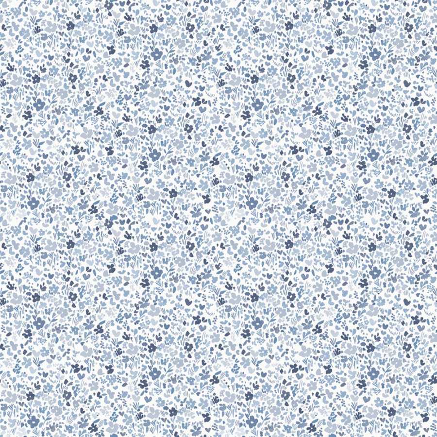 Modro-bílá květinová vliesová tapeta na zeď, MG56668, Mika, ICH Wallcoverings - ICH Wallcoverings