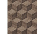 3D vliesová tapeta na zeď, hnědá, imitace dřeva, RE521094, Renaissance, Design Id