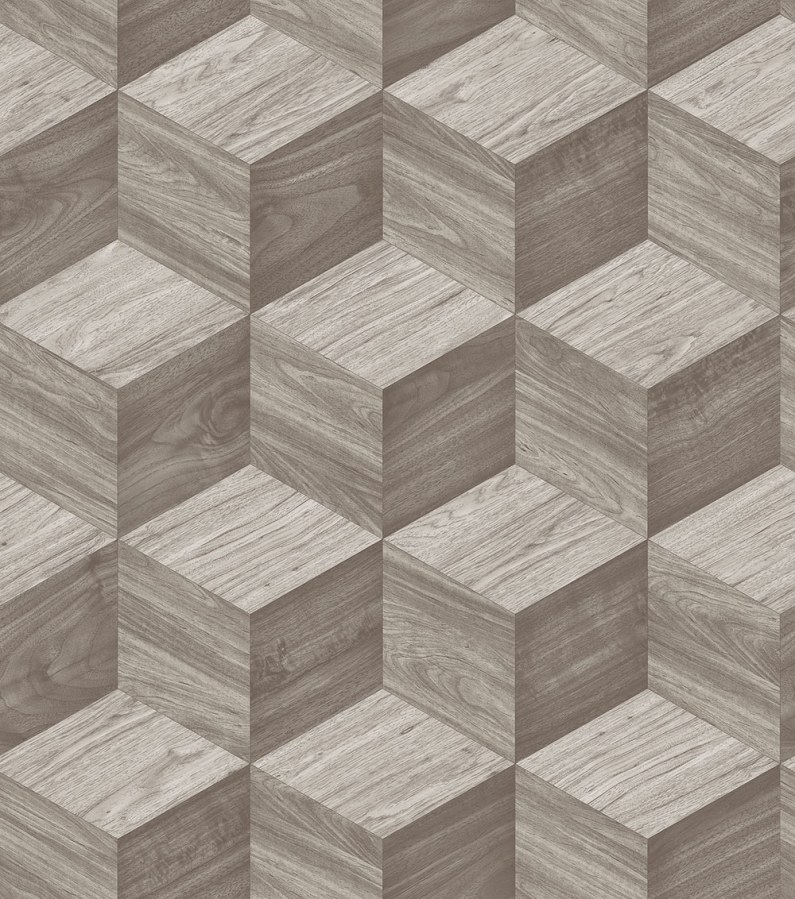 3D vliesová tapeta na zeď, šedá, imitace dřeva, RE521092, Renaissance, Design Id - Design ID
