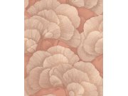 Vliesová tapeta na zeď, lososová, zlatá, listy Gingka, RE521016, Renaissance, Design Id Tapety Yara - Design ID