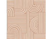 Geometrická tapeta, růžovo-hnědá, 139936, Color Pop, Esta Home Tapety Yara - Esta Home