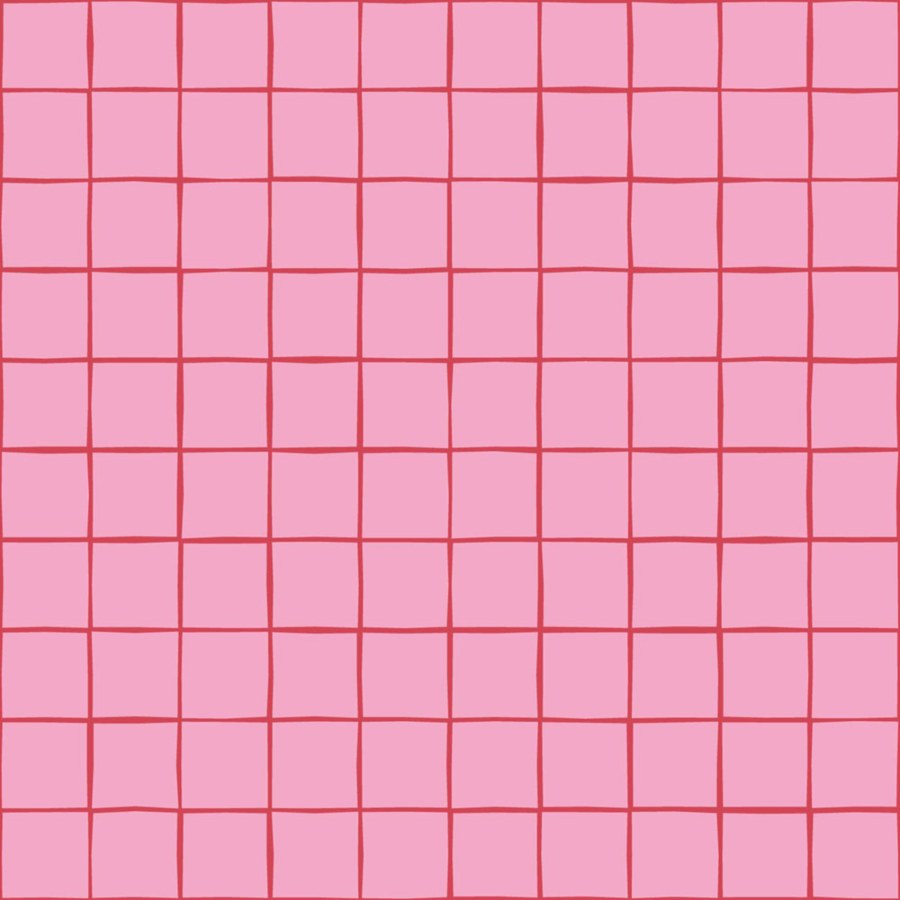 Tapety Yara - Esta Home - Tapeta s mřížkou, červená, růžová, 131597, Color Pop, Esta Home Tapeta s mřížkou, červená, růžová, 131597, Color Pop, Esta Home - Esta Home