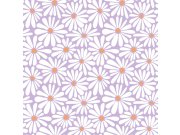 Květinová tapeta, bílá, fialová, 131153, Color Pop, Esta Home