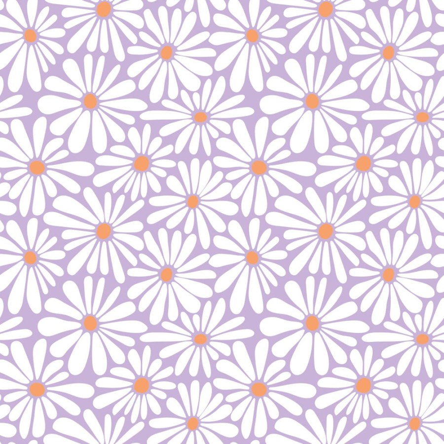 Květinová tapeta, bílá, fialová, 131153, Color Pop, Esta Home - Esta Home