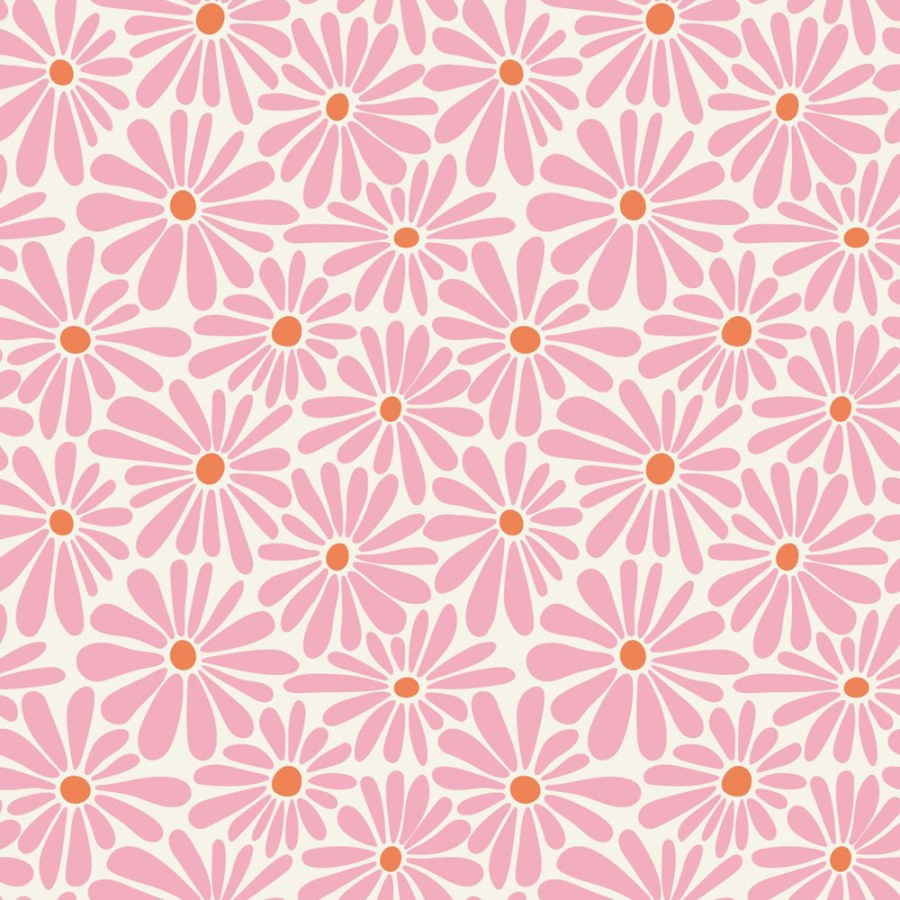 Květinová tapeta, růžová, bílá, 131149, Color Pop, Esta Home - Esta Home