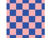 Tapety Yara Esta Home - Tapeta se šachovnicovým vzorem, růžová, modrá, 130915, Color Pop, Esta Home Tapeta se šachovnicovým vzorem, růžová, modrá, 130915, Color Pop, Esta Home