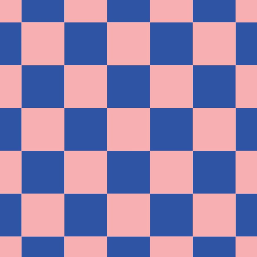 Tapeta se šachovnicovým vzorem, růžová, modrá, 130915, Color Pop, Esta Home
