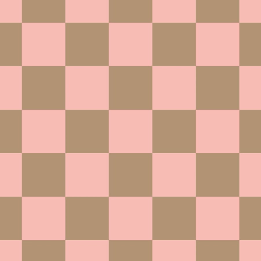 Tapeta se šachovnicovým vzorem, zlato-hnědá, starorůžová, 130913, Color Pop, Esta Home - Esta Home