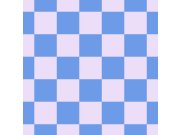 Tapeta se šachovnicovým vzorem, modrá, růžová, 130912, Color Pop, Esta Home