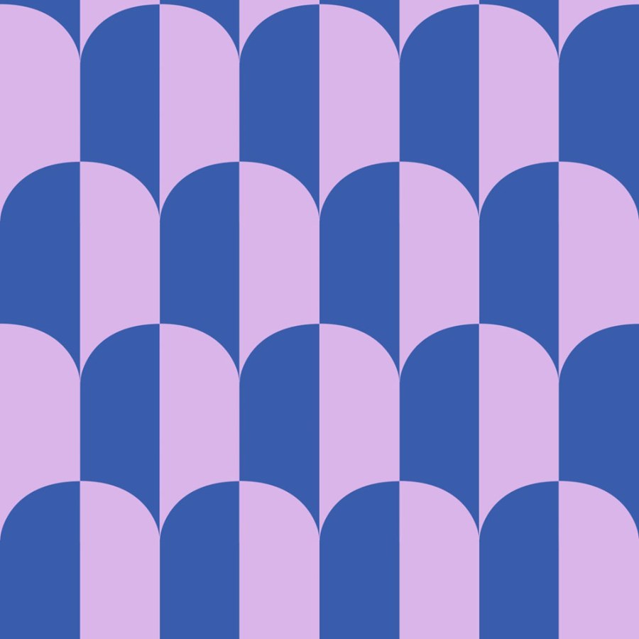 Tapeta s ArtDeco vzorem, modrá, růžová, 139983, Color Pop, Esta Home