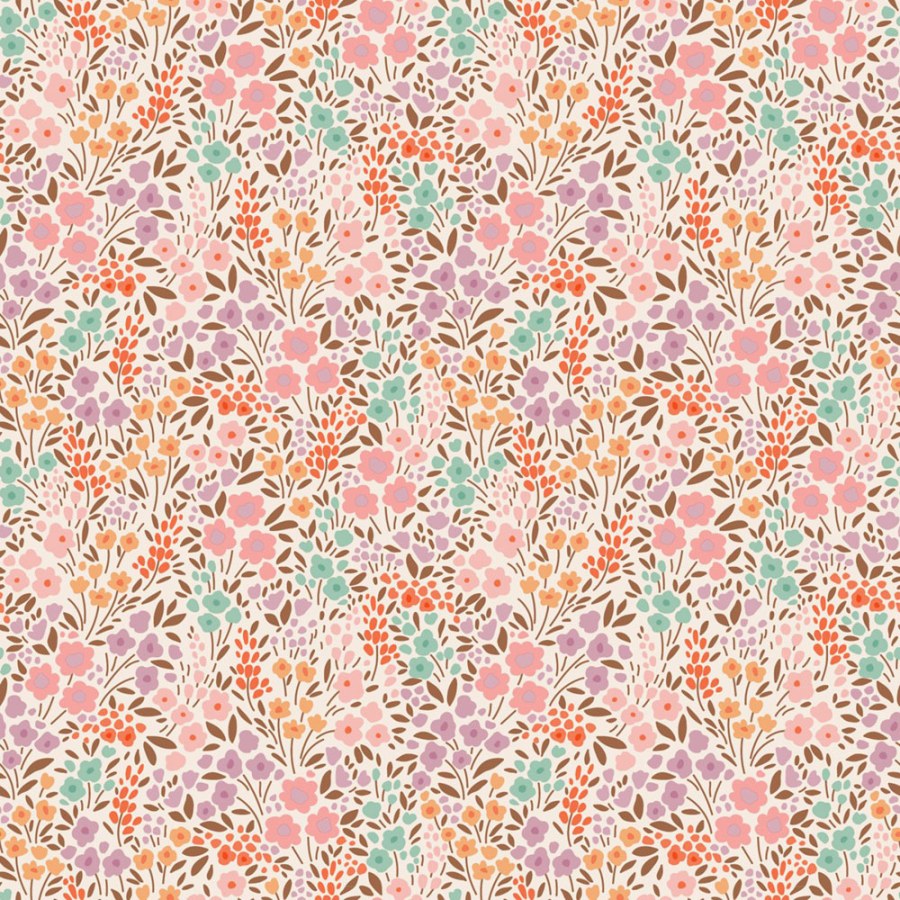 Květinová tapeta, červeno-oranžová, 131579, Floral Fever, Esta Home - Esta Home