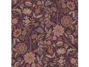 Tapeta s vintage květinových vzorem, purpurová fialová, 131336, Floral Fever, Esta Home