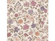 Dětská tapeta s květinami, růžová, fialová, 131323, Floral Fever, Esta Home