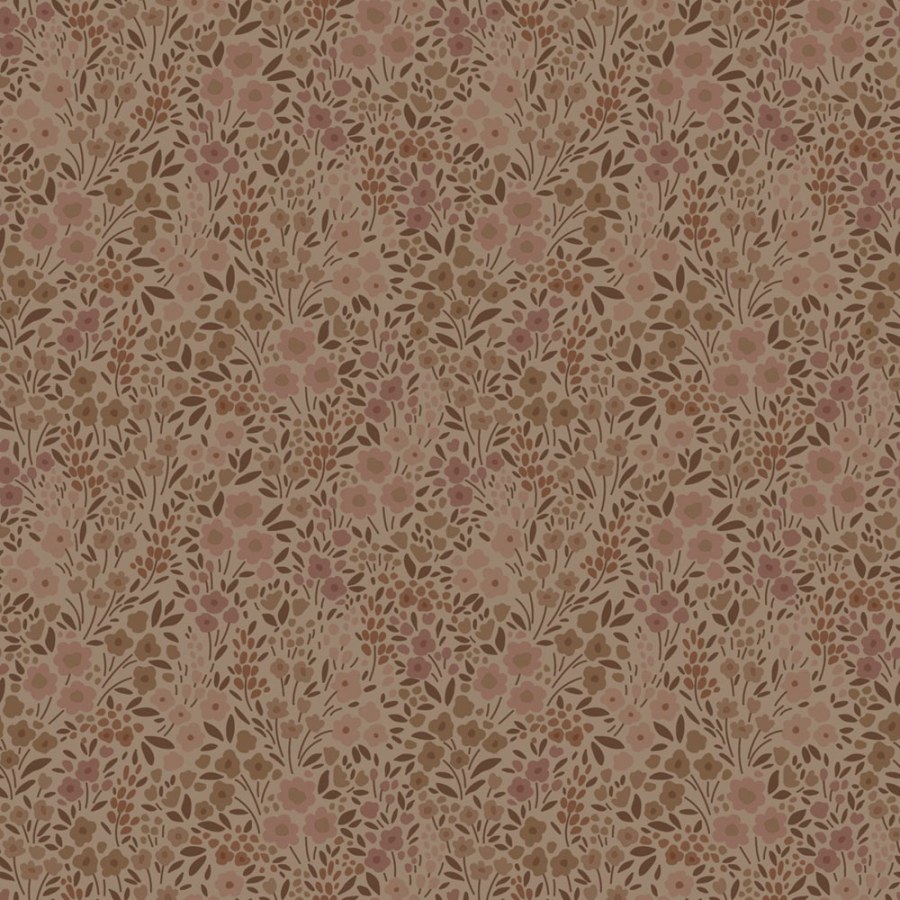 Květinová tapeta, růžovo-hnědá (Terracotta), 131231, Floral Fever, Esta Home - Esta Home