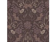 Tapety Yara Esta Home - Tapeta s květinami a ptáky, purpurová fialová, 131208, Floral Fever, Esta Home Tapeta s květinami a ptáky, purpurová fialová, 131208, Floral Fever, Esta Home