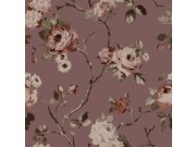 Tapeta s vintage květinovým vzorem, fialová, 131127, Floral Fever, Esta Home