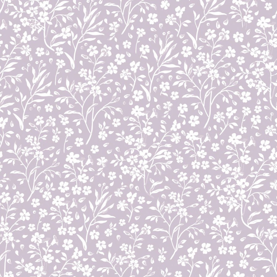 Tapeta s drobnými květinami, fialová, 139883, Floral Fever, Esta Home