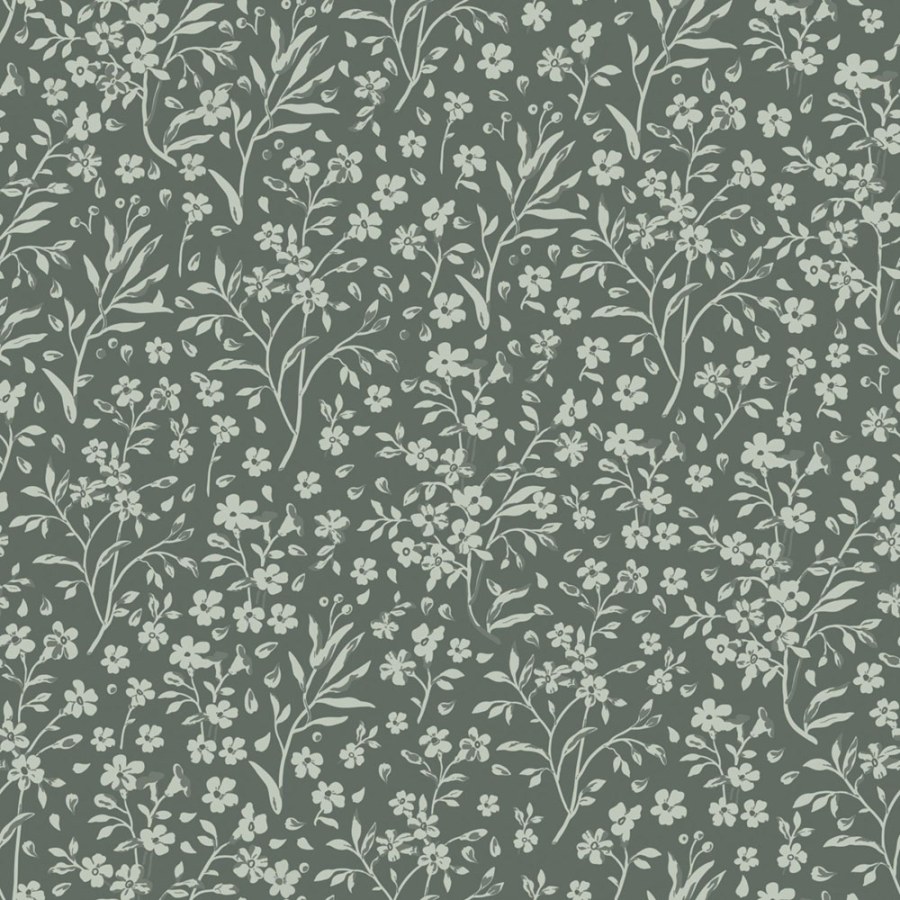 Tapeta s drobnými květinami, zelená, 139878, Floral Fever, Esta Home