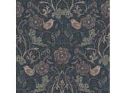 Tapety Yara Esta Home - Tapeta s květinami a ptáky, modrá, starorůžová, 139832, Floral Fever, Esta Home Tapeta s květinami a ptáky, modrá, starorůžová, 139832, Floral Fever, Esta Home