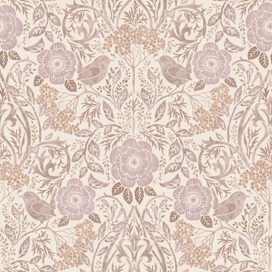 Tapeta s květinami a ptáky, béžová, 139829, Floral Fever, Esta Home Tapeta s květinami a ptáky, béžová, 139829, Floral Fever, Esta Home